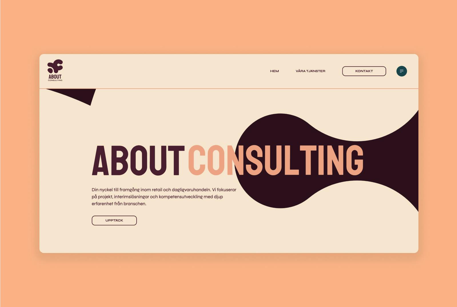 Screenshot of About Consulting website